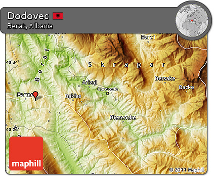 Physical Map of Dodovec