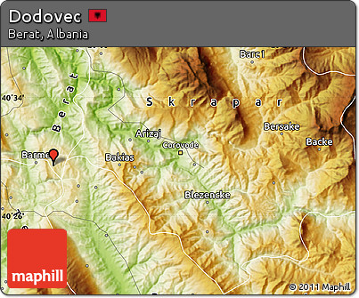 Physical Map of Dodovec