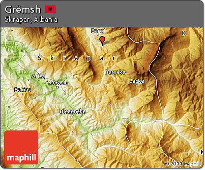 Physical Map of Grëmsh
