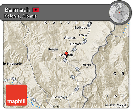 Shaded Relief Map of Barmash