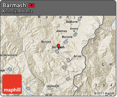 Shaded Relief Map of Barmash