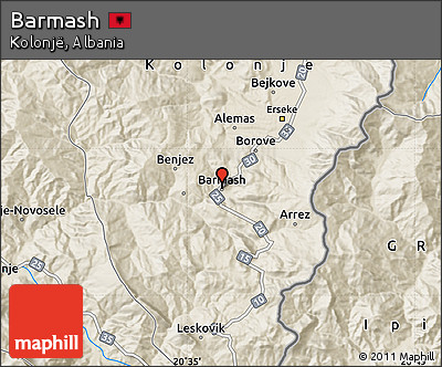 Shaded Relief Map of Barmash