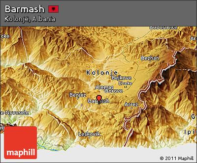 Physical Panoramic Map of Barmash