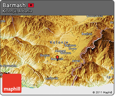 Physical Panoramic Map of Barmash
