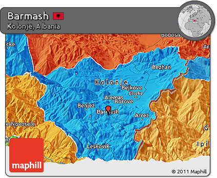 Political Panoramic Map of Barmash
