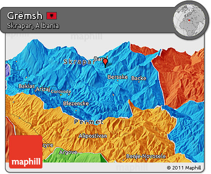 Political Panoramic Map of Grëmsh