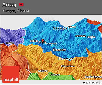 Political Panoramic Map of Arizaj