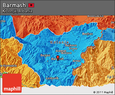Political Panoramic Map of Barmash