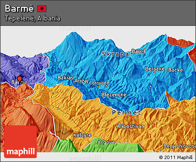 Political Panoramic Map of Barmë