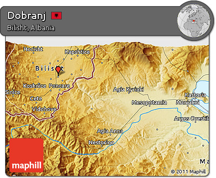 Physical 3D Map of Dobranj