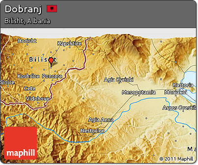 Physical 3D Map of Dobranj
