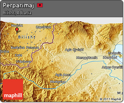 Physical 3D Map of Përparimaj