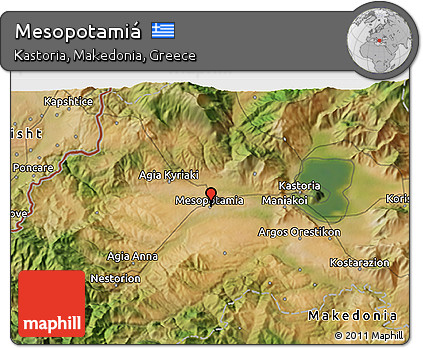 Satellite 3D Map of Mesopotamiá