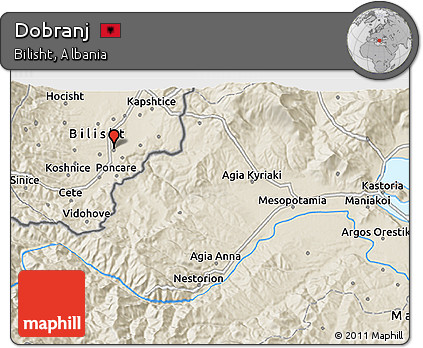 Shaded Relief 3D Map of Dobranj