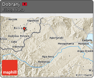 Shaded Relief 3D Map of Dobranj