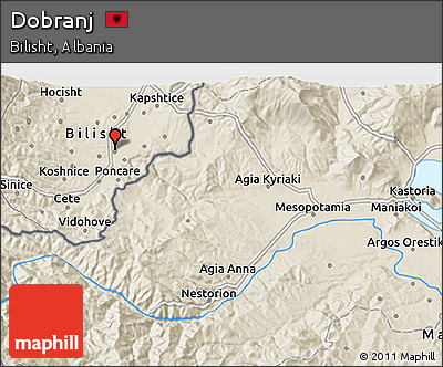 Shaded Relief 3D Map of Dobranj