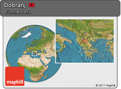 Satellite Location Map of Dobranj