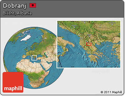 Satellite Location Map of Dobranj
