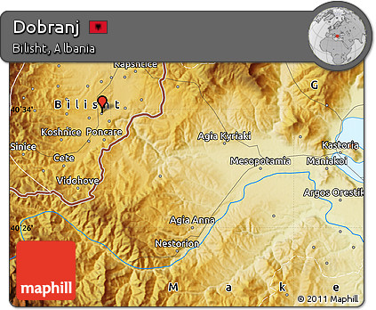 Physical Map of Dobranj