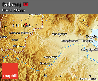 Physical Map of Dobranj