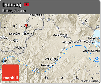 Shaded Relief Map of Dobranj