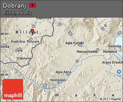 Shaded Relief Map of Dobranj