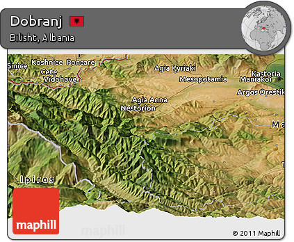 Satellite Panoramic Map of Dobranj