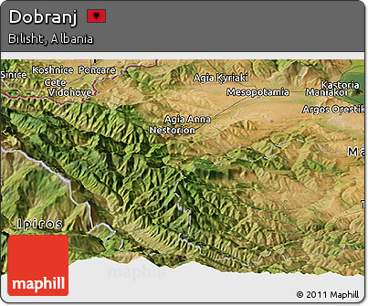 Satellite Panoramic Map of Dobranj