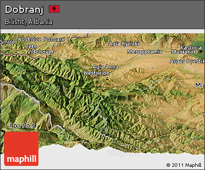 Satellite Panoramic Map of Dobranj