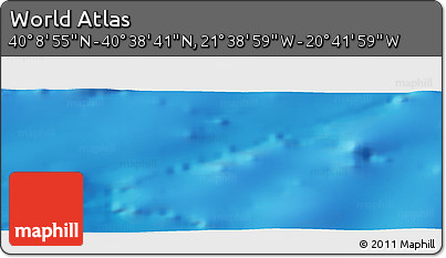 Shaded Relief Panoramic Map of the Area around 40° 23' 48" N, 21° 10' 29" W
