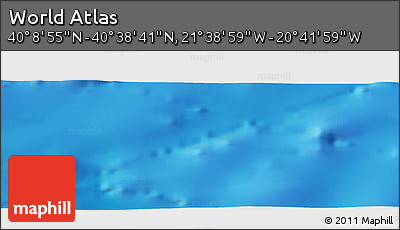 Shaded Relief Panoramic Map of the Area around 40° 23' 48" N, 21° 10' 29" W