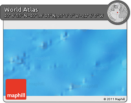 Physical 3D Map of the Area around 40° 23' 48" N, 24° 34' 30" W