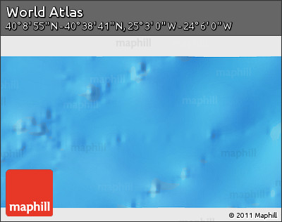 Physical 3D Map of the Area around 40° 23' 48" N, 24° 34' 30" W