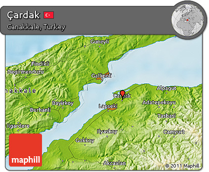 Physical 3D Map of Çardak