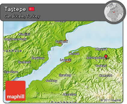 Physical 3D Map of Taştepe