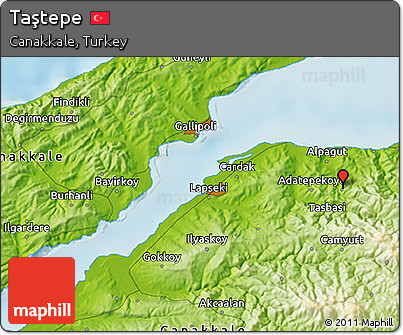 Physical 3D Map of Taştepe