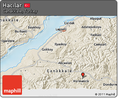 Shaded Relief 3D Map of Hacılar