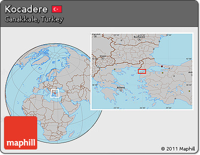 Gray Location Map of Kocadere