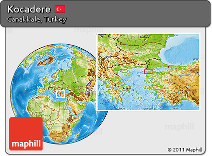 Physical Location Map of Kocadere