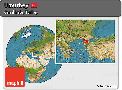 Satellite Location Map of Umurbey