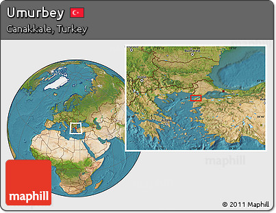 Satellite Location Map of Umurbey