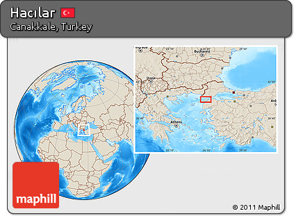 Shaded Relief Location Map of Hacılar