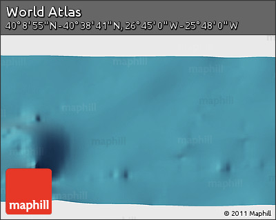 Satellite 3D Map of the Area around 40° 23' 48" N, 26° 16' 29" W