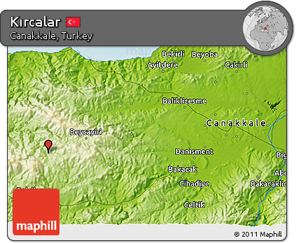 Physical 3D Map of Kırcalar