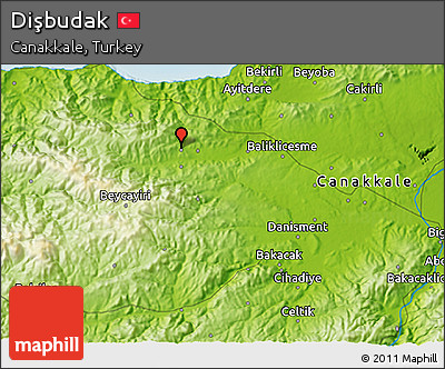 Physical 3D Map of Dişbudak
