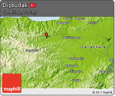 Physical 3D Map of Dişbudak
