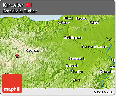 Physical 3D Map of Kırcalar