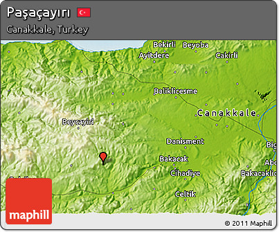 Physical 3D Map of Paşaçayırı