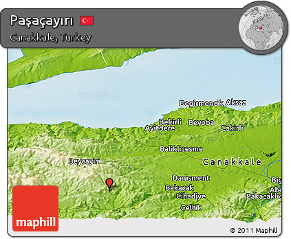 Physical Panoramic Map of Paşaçayırı
