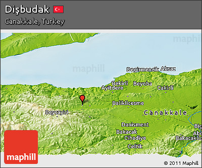 Physical Panoramic Map of Dişbudak